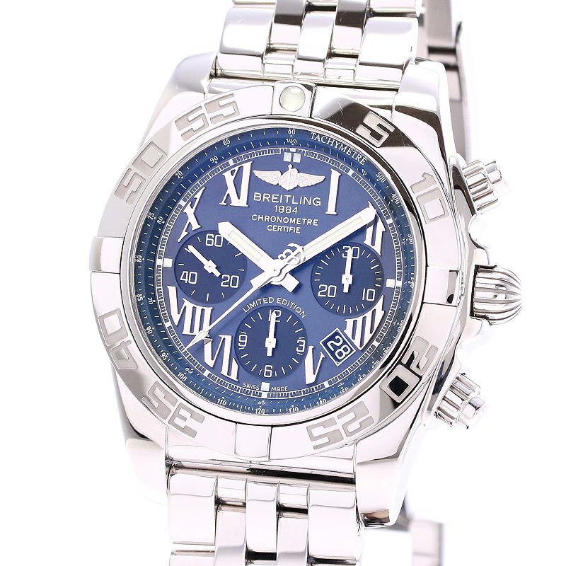 【中古】BREITLING CHRONOMAT 44 BLACK ROMAN MOP JAPAN LIMITED ブライトリング クロノマット44 ブラックローマンMOP 日本500本限定 AB01111A/BG64/388A (S011B64PA)