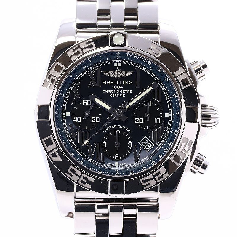 【中古】BREITLING CHRONOMAT 44 BLACK ROMAN MOP JAPAN LIMITED ブライトリング クロノマット44 ブラックローマンMOP 日本500本限定 AB01111A/BG64/388A (S011B64PA)