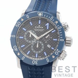 【中古】EDOX CHRONOOFFSHORE 1 CHRONOGRAP エドックス クロノオフショア1 クロノグラフ 10221-3BU3-BUIN3-BS
