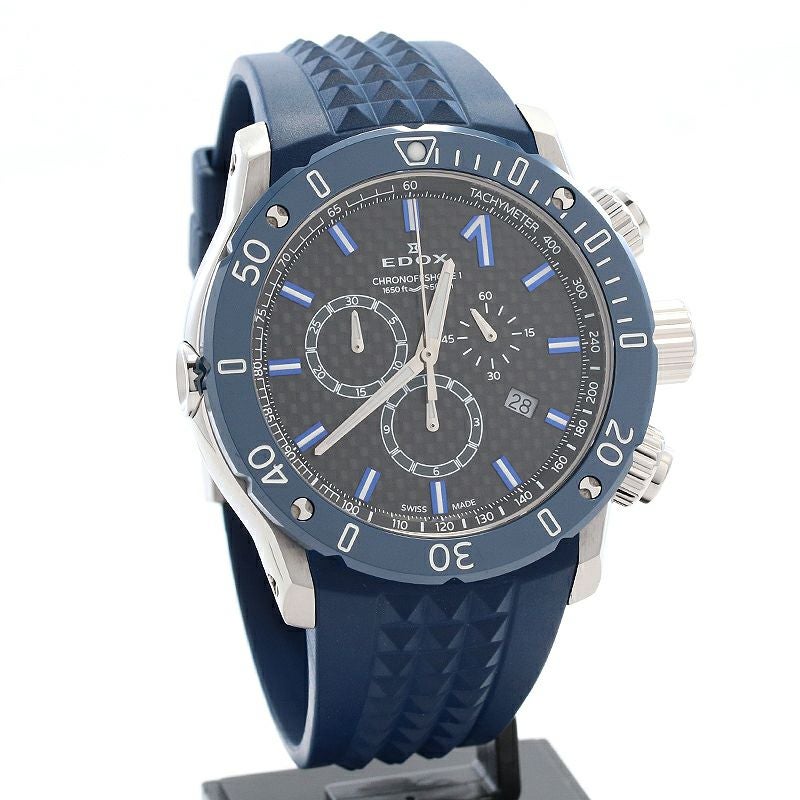 【中古】EDOX CHRONOOFFSHORE 1 CHRONOGRAP エドックス クロノオフショア1 クロノグラフ 10221-3BU3-BUIN3-BS