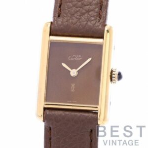 【中古】CARTIER MUST TANK SMALL MODEL VERMEIL TORTOISE SHELL DIAL カルティエ マストタンクSM ヴェルメイユ 82975613