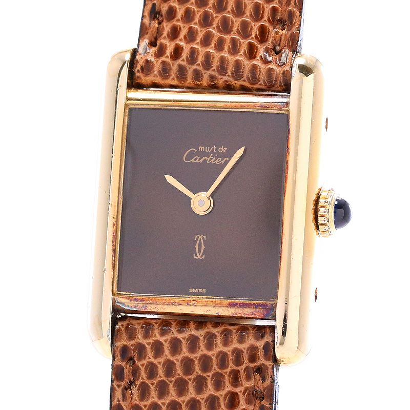 【中古】CARTIER MUST TANK SMALL MODEL VERMEIL カルティエ マストタンク SM ヴェルメイユ 82975613
