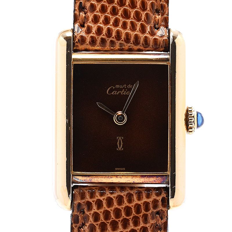 【中古】CARTIER MUST TANK SMALL MODEL VERMEIL カルティエ マストタンク SM ヴェルメイユ 82975613