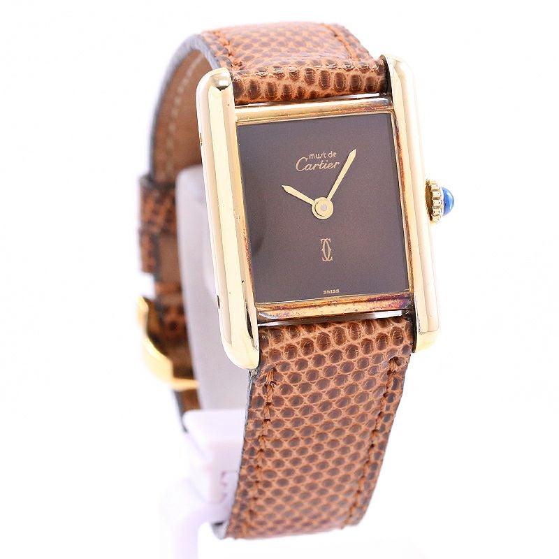 【中古】CARTIER MUST TANK SMALL MODEL VERMEIL カルティエ マストタンク SM ヴェルメイユ 82975613