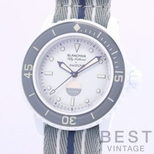 【中古】SWATCH BLANCPAIN X SWATCH BIOCERAMIC SCUBA FIFTY-FATHOMS スウォッチ ブランパン X スウォッチ バイオセラミック スキューバ フィフティ ファゾムス S035S100