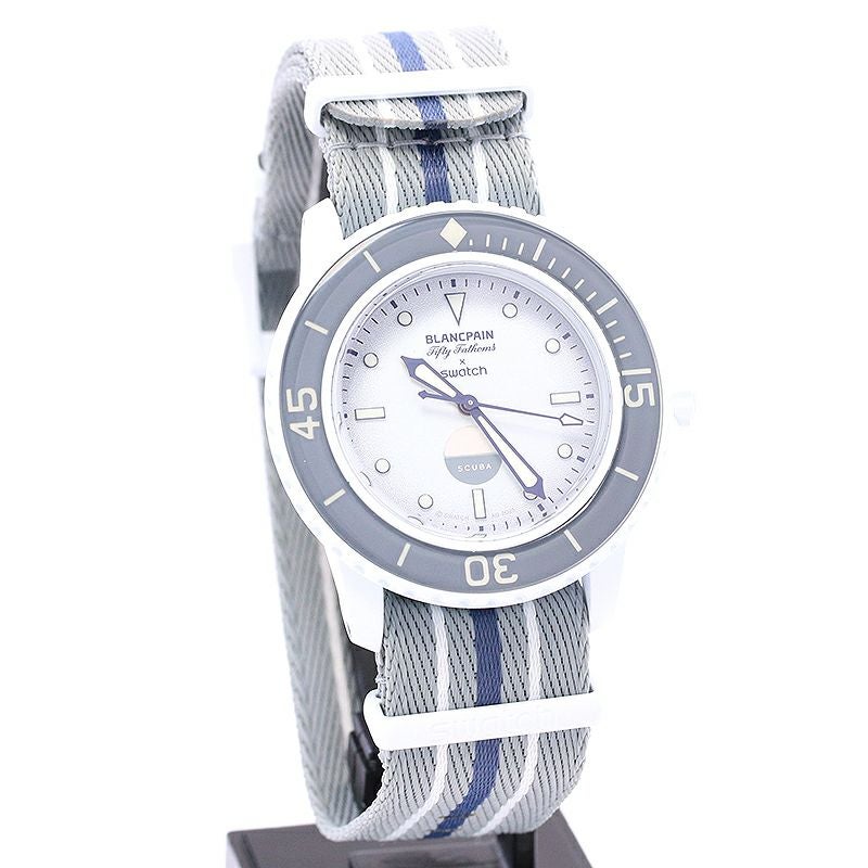 【中古】SWATCH BLANCPAIN X SWATCH BIOCERAMIC SCUBA FIFTY-FATHOMS スウォッチ ブランパン X スウォッチ バイオセラミック スキューバ フィフティ ファゾムス S035S100