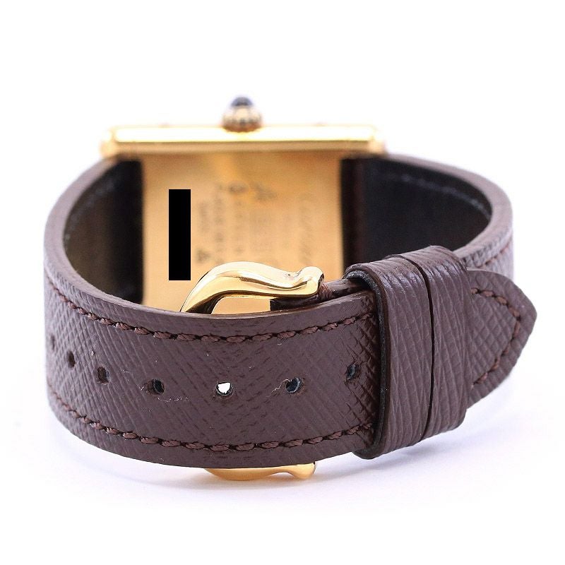 【中古】CARTIER MUST TANK SMALL MODEL VERMEIL "PLAIN IVOLY DIAL" カルティエ マストタンクSM ヴェルメイユ プレーンアイボリーダイヤル 3