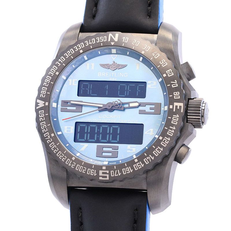 【中古】BREITLING COCKPIT B50 NIGHT MISSION ブライトリング コックピット B50 ナイトミッション VB5010D3/L530/232X/M20BASA.1 (V501L30SMA)