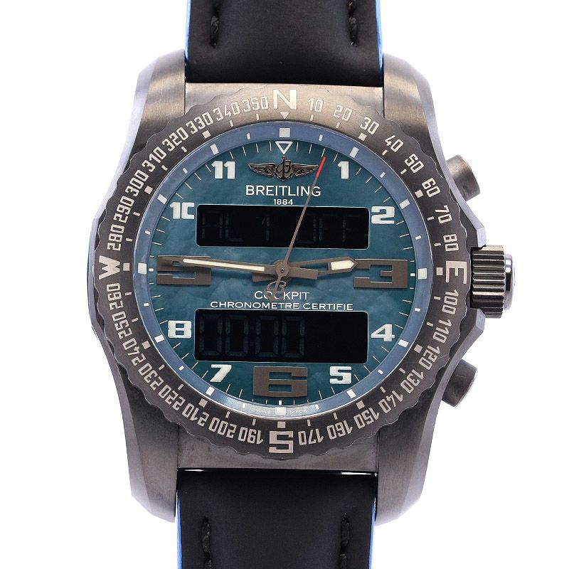 【中古】BREITLING COCKPIT B50 NIGHT MISSION ブライトリング コックピット B50 ナイトミッション VB5010D3/L530/232X/M20BASA.1 (V501L30SMA)