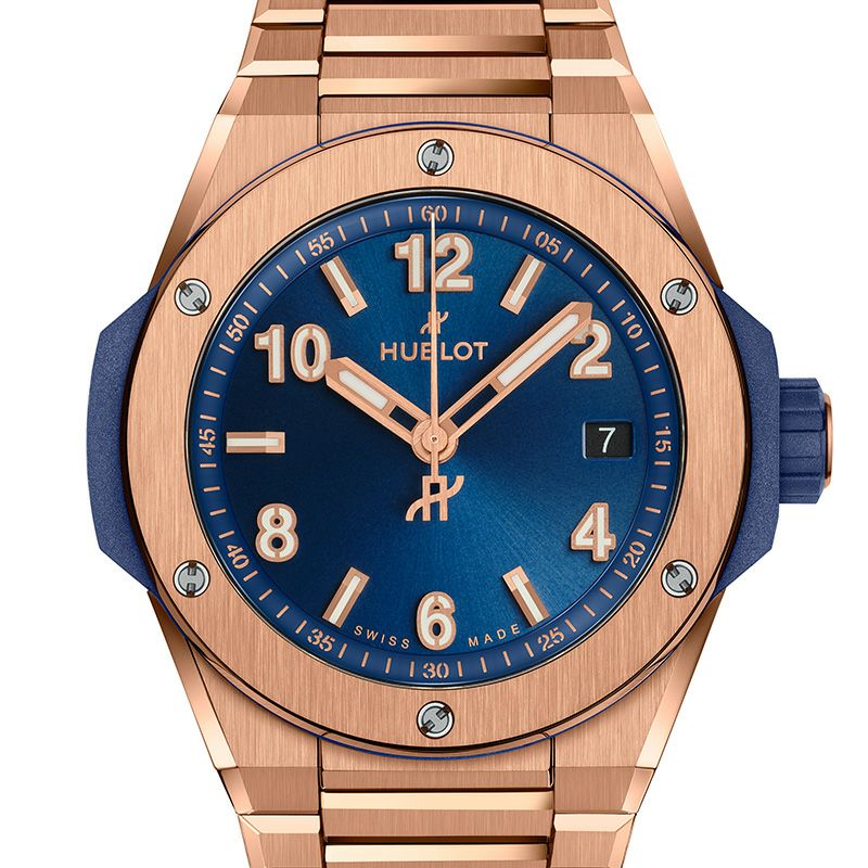 HUBLOT BIG BANG INTEGRATED TIME ONLY KING GOLD BLUE ウブロ ビッグ・バン インテグレーテッド タイムオンリー キングゴールド ブルー 457.OX.7180.OX