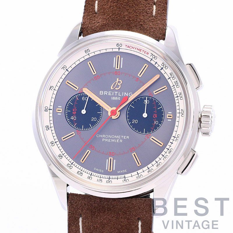 【中古】BREITLING PREMIER B01 CHRONOGRAPH 42 WHEELS AND WAVES ブライトリング プレミエ B01 クロノグラフ 42 ホイールズ&ウェーブズ AB0118A31B1X1 (A007W-WNAA)