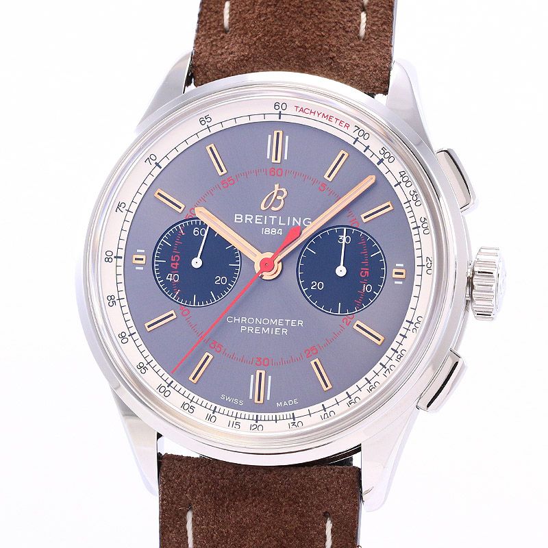 【中古】BREITLING PREMIER B01 CHRONOGRAPH 42 WHEELS AND WAVES ブライトリング プレミエ B01 クロノグラフ 42 ホイールズ&ウェーブズ AB0118A31B1X1 (A007W-WNAA)
