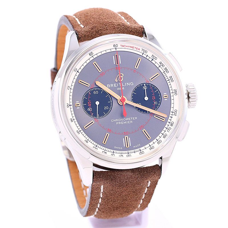 【中古】BREITLING PREMIER B01 CHRONOGRAPH 42 WHEELS AND WAVES ブライトリング プレミエ B01 クロノグラフ 42 ホイールズ&ウェーブズ AB0118A31B1X1 (A007W-WNAA)