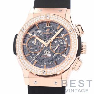 【中古】HUBLOT CLASSIC FUSION AEROCHRONOGRAPH KING GOLD DIAMONDS ウブロ クラシックフュージョン アエロクロノグラフ キングゴールドダイヤモンド 525.OX.0180.LR.1104