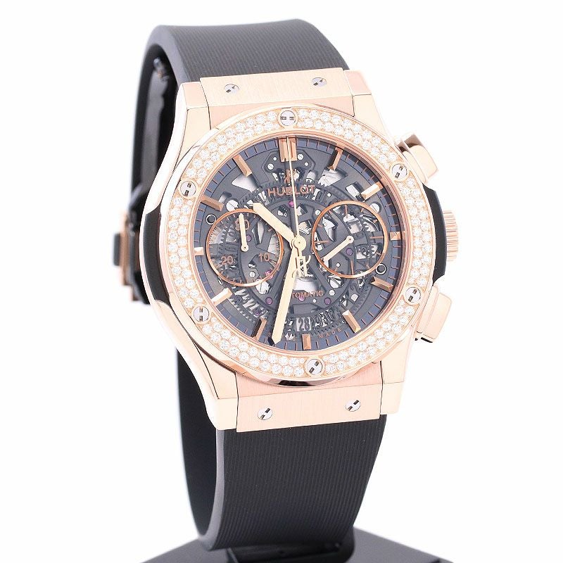 【中古】HUBLOT CLASSIC FUSION AEROCHRONOGRAPH KING GOLD DIAMONDS ウブロ クラシックフュージョン アエロクロノグラフ キングゴールドダイヤモンド 525.OX.0180.LR.1104