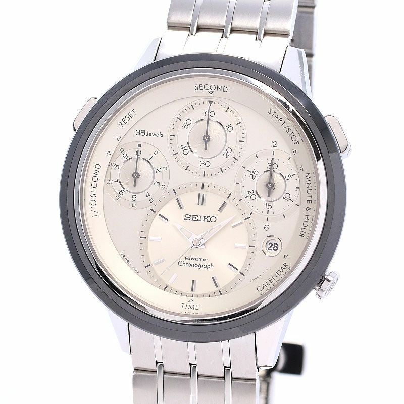 【中古】SEIKO CROWN CHRONOGRAPH DOMESTIC CHRONOGRAPH 40TH ANNIVERSARY セイコー キネティック クラウン クロノグラフ 国産クロノグラフ誕生40周年記念限定 SBCG003 (9T82-0AE0)