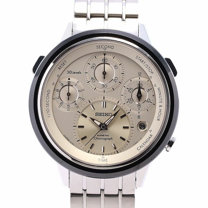 【中古】SEIKO CROWN CHRONOGRAPH DOMESTIC CHRONOGRAPH 40TH ANNIVERSARY セイコー キネティック クラウン クロノグラフ 国産クロノグラフ誕生40周年記念限定 SBCG003 (9T82-0AE0)