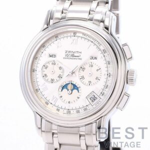 【中古】ZENITH CHRONOMASTER EL PRIMERO TRIPLE CALENDAR MOONPHASE ゼニス クロノマスター エル・プリメロ トリプルカレンダー ムーンフェイズ 02.0240.410/01