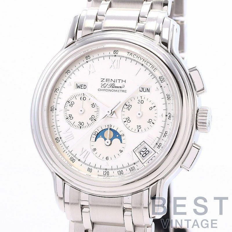 【中古】ZENITH CHRONOMASTER EL PRIMERO TRIPLE CALENDAR MOONPHASE ゼニス クロノマスター エル・プリメロ トリプルカレンダー ムーンフェイズ 02.0240.410/01