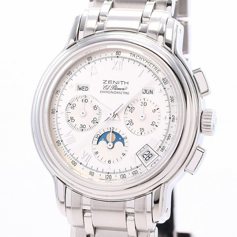 【中古】ZENITH CHRONOMASTER EL PRIMERO TRIPLE CALENDAR MOONPHASE ゼニス クロノマスター エル・プリメロ トリプルカレンダー ムーンフェイズ 02.0240.410/01