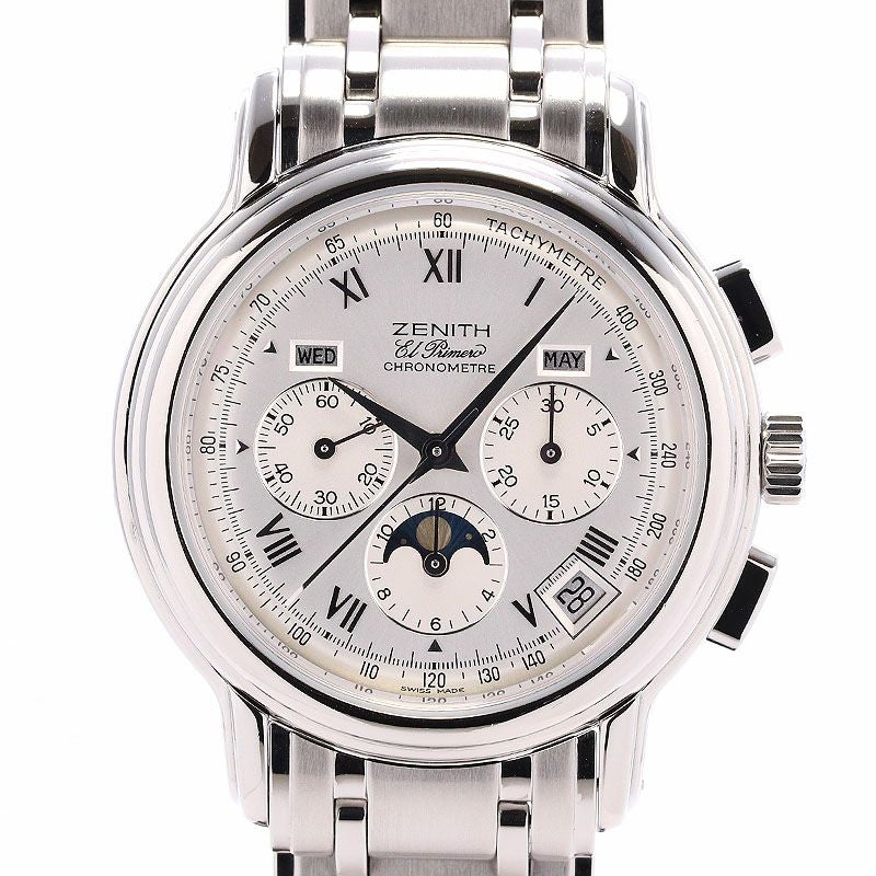 【中古】ZENITH CHRONOMASTER EL PRIMERO TRIPLE CALENDAR MOONPHASE ゼニス クロノマスター エル・プリメロ トリプルカレンダー ムーンフェイズ 02.0240.410/01