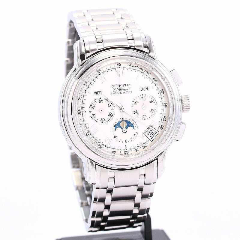 【中古】ZENITH CHRONOMASTER EL PRIMERO TRIPLE CALENDAR MOONPHASE ゼニス クロノマスター エル・プリメロ トリプルカレンダー ムーンフェイズ 02.0240.410/01
