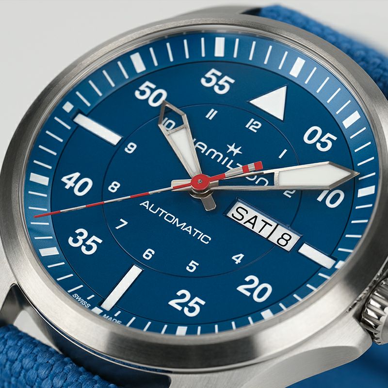 HAMILTON KHAKI AVIATION PILOT DAY DATE AUTO - AIR-GLACIERS EDITION ハミルトン カーキ アビエーション パイロット デイデイト オート エアー グラシエ エディション H64655941