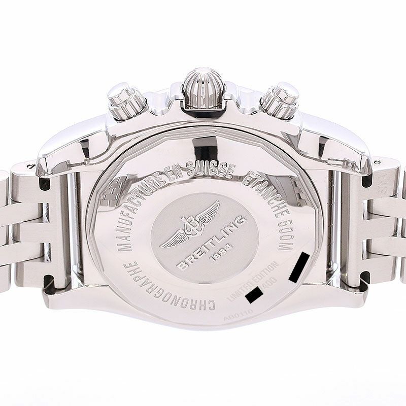 【中古】BREITLING CHRONOMAT 44 JAPAN LIMITED ブライトリング クロノマット 44 MOP ブラック&ホワイト 日本限定400本 AB01103C/BC48/375A (A011BWJPA)