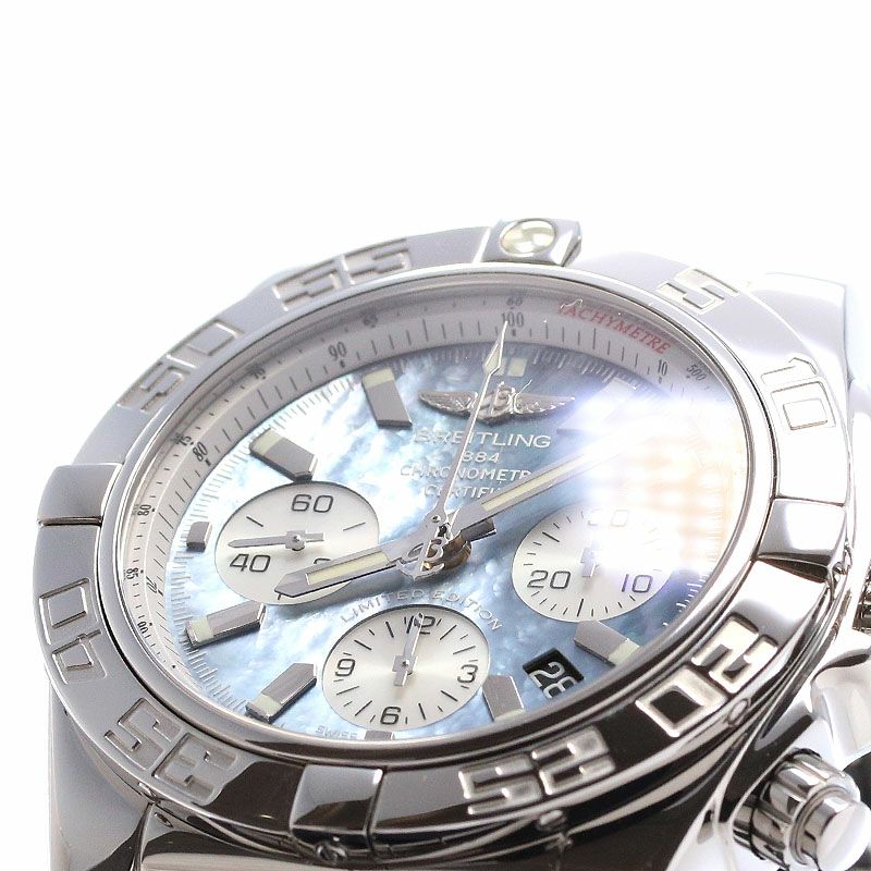 【中古】BREITLING CHRONOMAT 44 JAPAN LIMITED ブライトリング クロノマット 44 MOP ブラック&ホワイト 日本限定400本 AB01103C/BC48/375A (A011BWJPA)