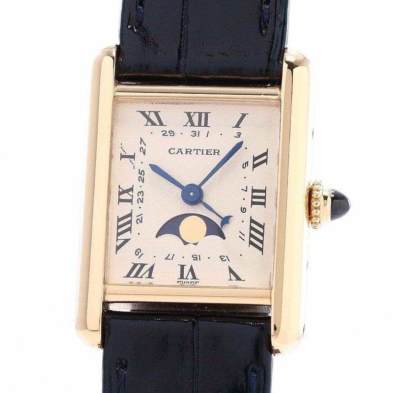 【中古】CARTIER TANK LOUIS CARTIER MEDIUM MODEL MOONPHASE カルティエ タンク ルイ カルティエ MM ムーンフェイズ W1500851