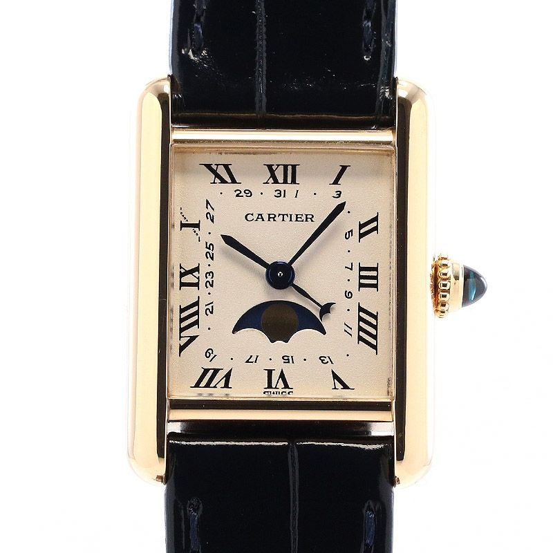 【中古】CARTIER TANK LOUIS CARTIER MEDIUM MODEL MOONPHASE カルティエ タンク ルイ カルティエ MM ムーンフェイズ W1500851