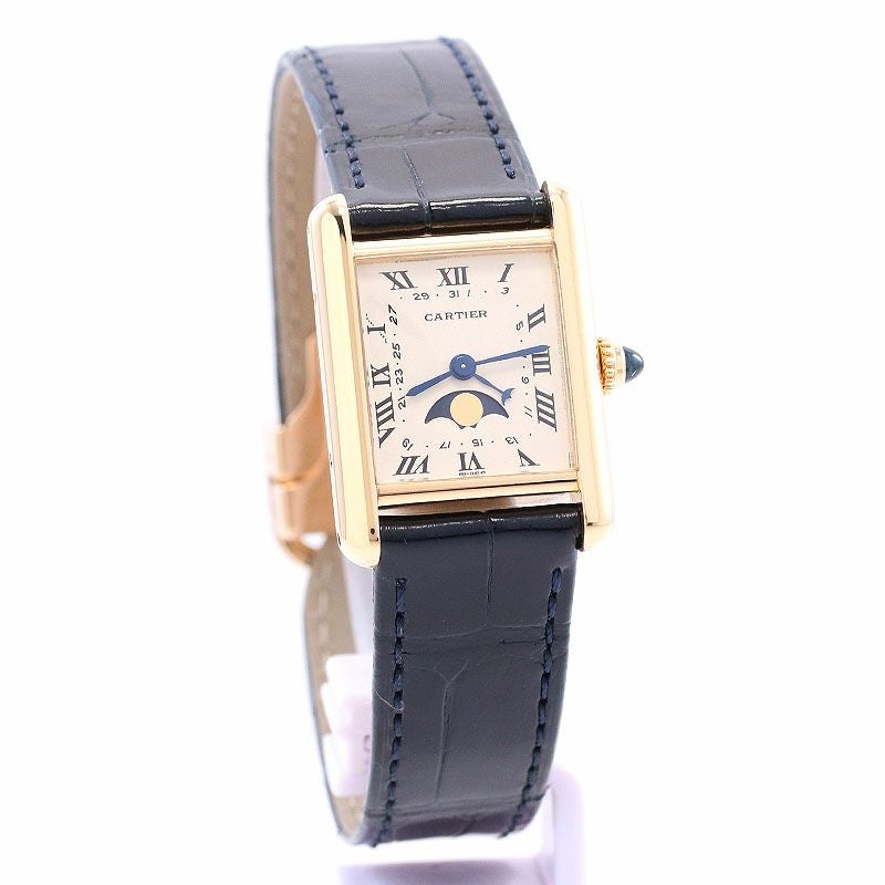 【中古】CARTIER TANK LOUIS CARTIER MEDIUM MODEL MOONPHASE カルティエ タンク ルイ カルティエ MM ムーンフェイズ W1500851