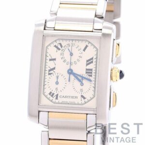 【中古】CARTIER TANK FRANCAISE EXTRA-LARGE MODEL CHRONO REFLEX カルティエ タンクフランセーズXL クロノリフレックス W51004Q4