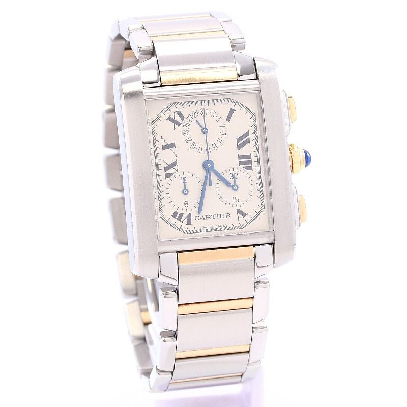 【中古】CARTIER TANK FRANCAISE EXTRA-LARGE MODEL CHRONO REFLEX カルティエ タンクフランセーズXL クロノリフレックス W51004Q4