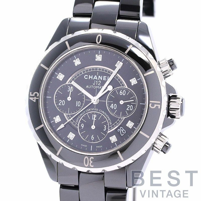 【中古】CHANEL J12 CHRONOGRAPH BLACK CERAMIC シャネル J12 クロノグラフ ブラックセラミック H2419