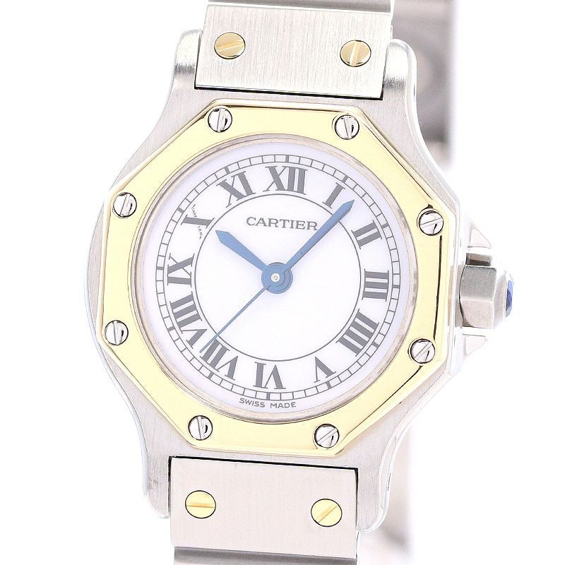 【中古】CARTIER SANTOS RONDE SMALL MODEL / SANTOS OCTAGON SMALL MODEL カルティエ サントスロンドSM / サントスオクタゴンSM 82037288