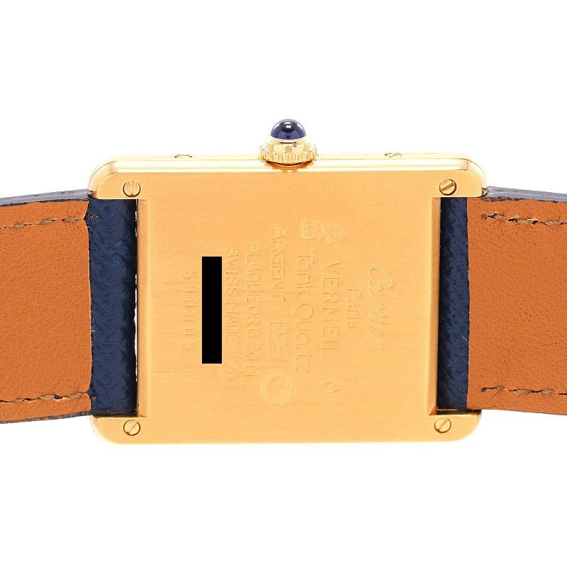 【中古】CARTIER MUST TANK LARGE MODEL VERMEIL TRINITY DIAL カルティエ マストタンクLM ヴェルメイユ トリニティダイヤル W1006254 (590005)