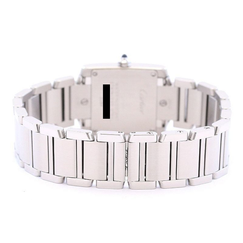【中古】CARTIER TANK FRANCAISE WATCH SMALL MODEL BLUE MOP DIAL カルティエ タンクフランセーズ SM W51034Q3