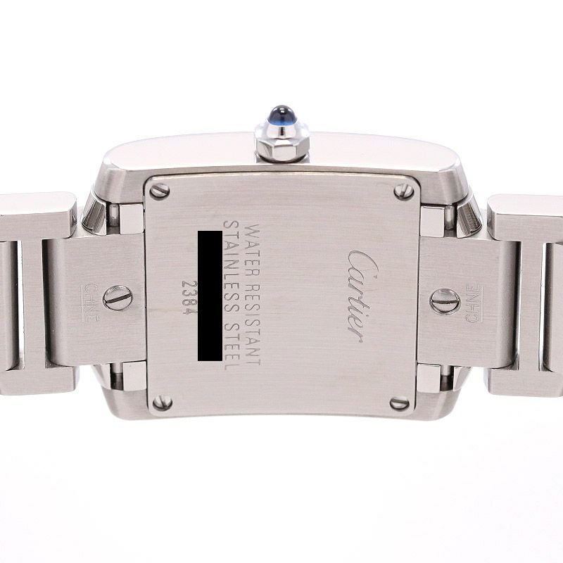 【中古】CARTIER TANK FRANCAISE WATCH SMALL MODEL BLUE MOP DIAL カルティエ タンクフランセーズ SM W51034Q3