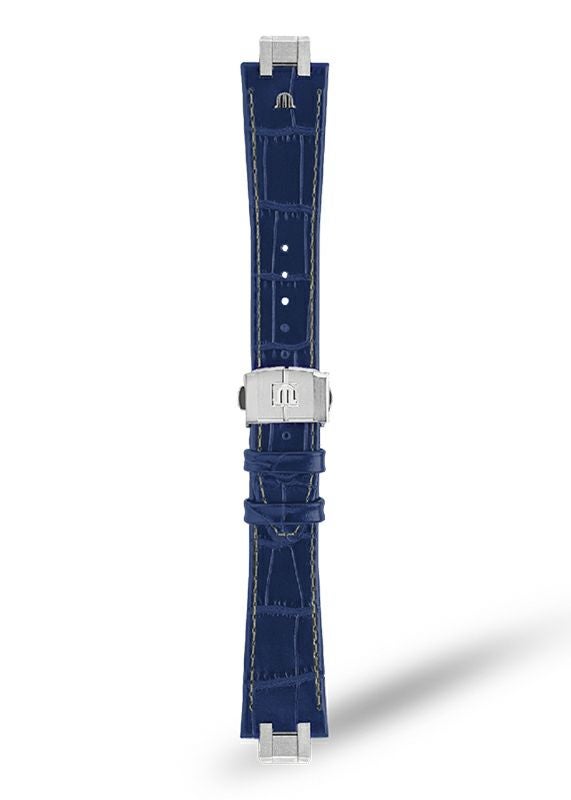 MAURICE LACROIX Blue Calf Leather Strap モーリス・ラクロア ブルーカーフレザーストラップ AI1108、AI6007、AI6057のモデルと互換性あり ML824-005036