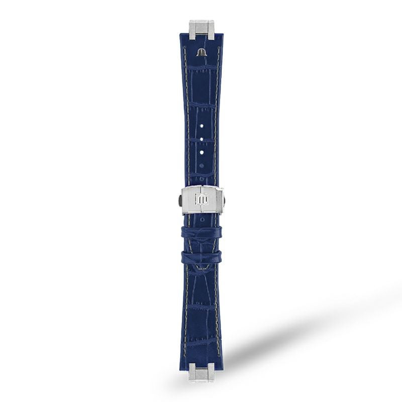 MAURICE LACROIX Blue Calf Leather Strap モーリス・ラクロア ブルーカーフレザーストラップ AI1108、AI6007、AI6057のモデルと互換性あり ML824-005036