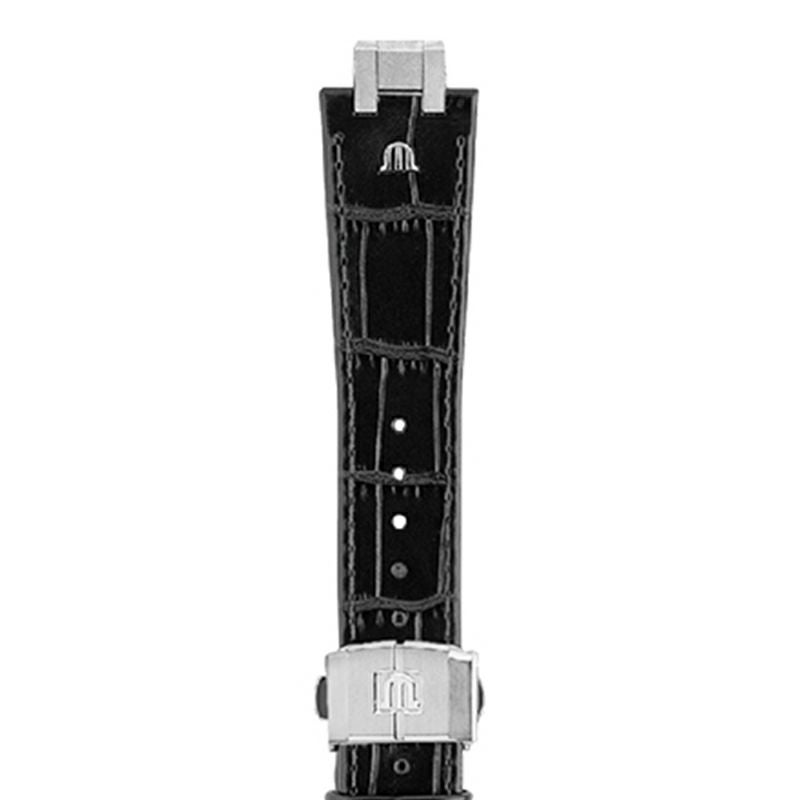 MAURICE LACROIX Black Calf Leather Strap モーリス・ラクロア ブラックカーフレザーストラップ AI6008、AI6058、AI6158のモデルと互換性あり ML823-005051