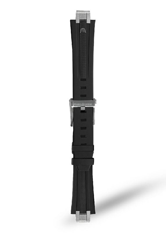 MAURICE LACROIX Black Rubber Strap モーリス・ラクロア ブラックラバーストラップ AI1108、AI6007、AI6057のモデルと互換性あり ML822-005023