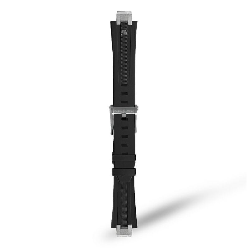 MAURICE LACROIX Black Rubber Strap モーリス・ラクロア ブラックラバーストラップ AI1108、AI6007、AI6057のモデルと互換性あり ML822-005023
