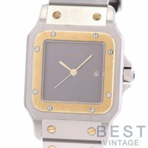 【中古】CARTIER SANTOS CARREE LARGE MODEL / SANTOS GALBEE カルティエ サントス カレ LM スレートグレー ゴーストダイヤル / サントス ガルベ LM 81035488(2961) GHOST