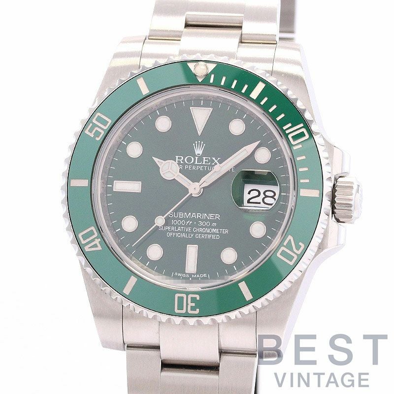 【中古】ROLEX GREEN SUBMARINER DATE ロレックス グリーン サブマリーナー デイト 116610LV