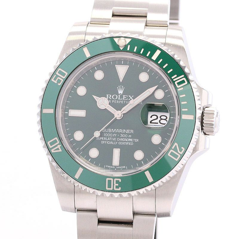 【中古】ROLEX GREEN SUBMARINER DATE ロレックス グリーン サブマリーナー デイト 116610LV