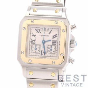 【中古】CARTIER SANTOS GALBEE CHRONO REFLEX カルティエ サントスガルベ クロノリフレックス W20042C4