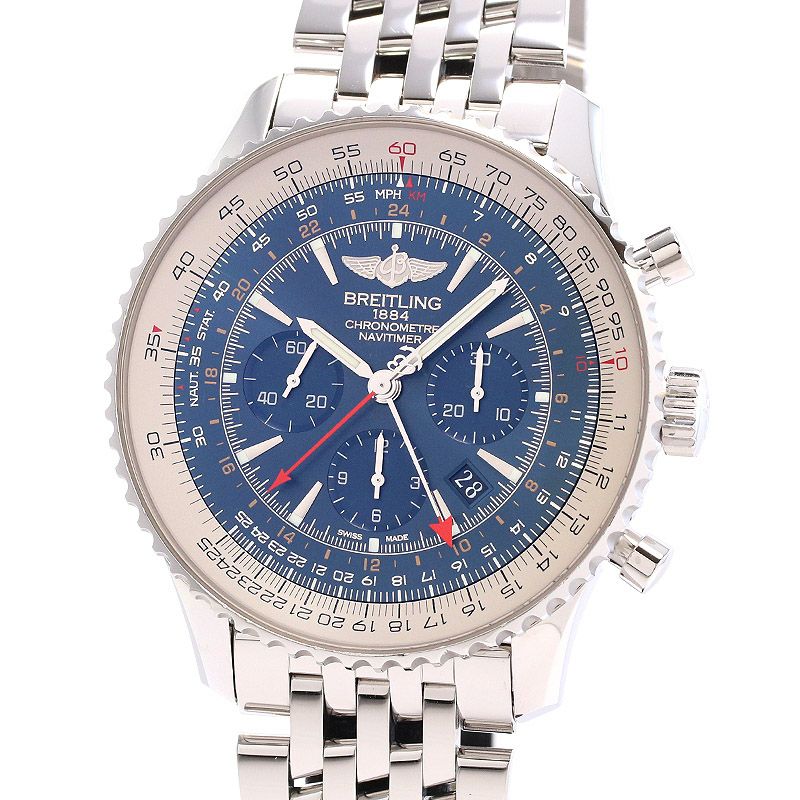 【中古】BREITLING NAVITIMER GMT LIMITED EDITION ブライトリング ナビタイマーGMT リミテッドエディション 1000本限定 AB04411A/C937/443A (A044C37NP)
