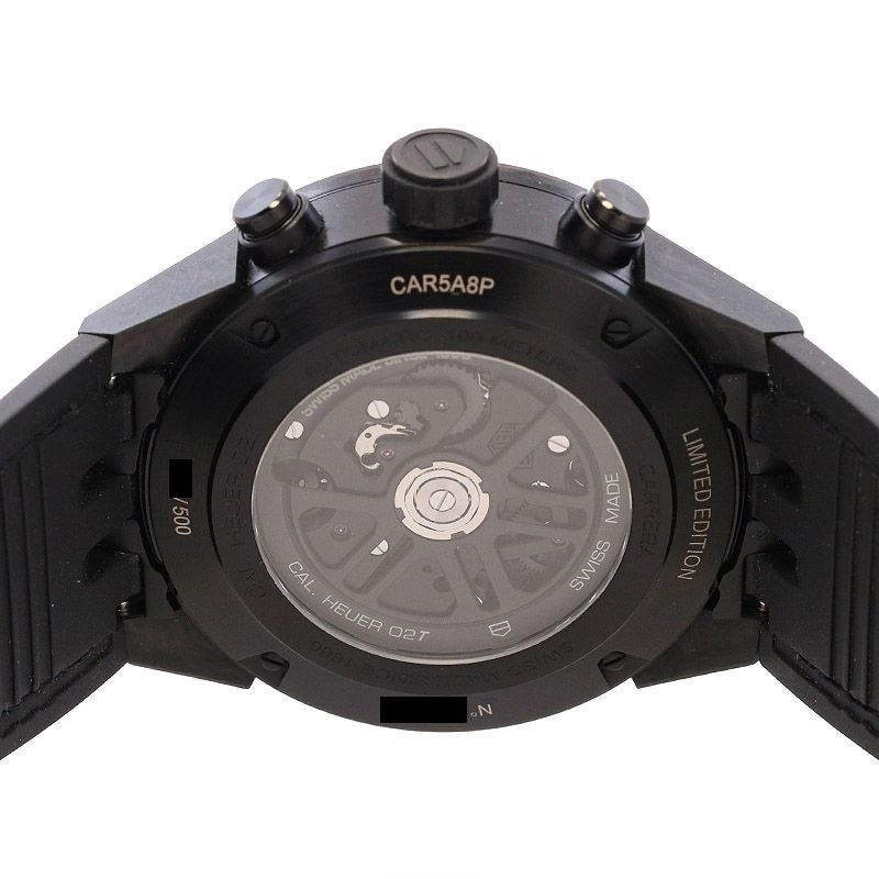 【中古】TAG HEUER CARRERA CALIBRE HEUER 02T TOURBILLON PHANTOM タグ・ホイヤー カレラ キャリバー ホイヤー02T カーボン トゥールビヨン ファントム 45MM CAR5A8P.FC6415